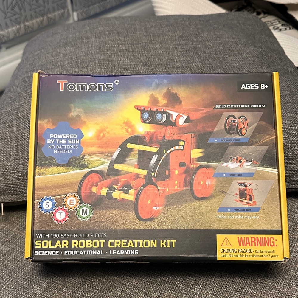 Solar Robot Building Kit - Red and Black